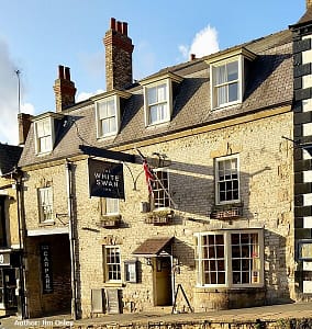 Exterior view of the White Swan pub, Pickering