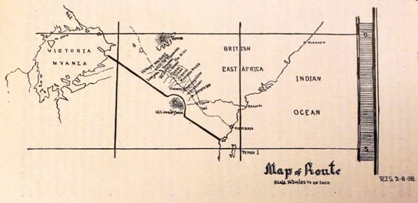 Stordy's map of the route dated 2 August 1898